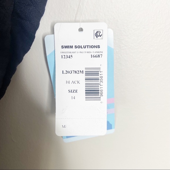 Swim Solutions Sweetheart Black Long Torso… - Picture 6 of 7